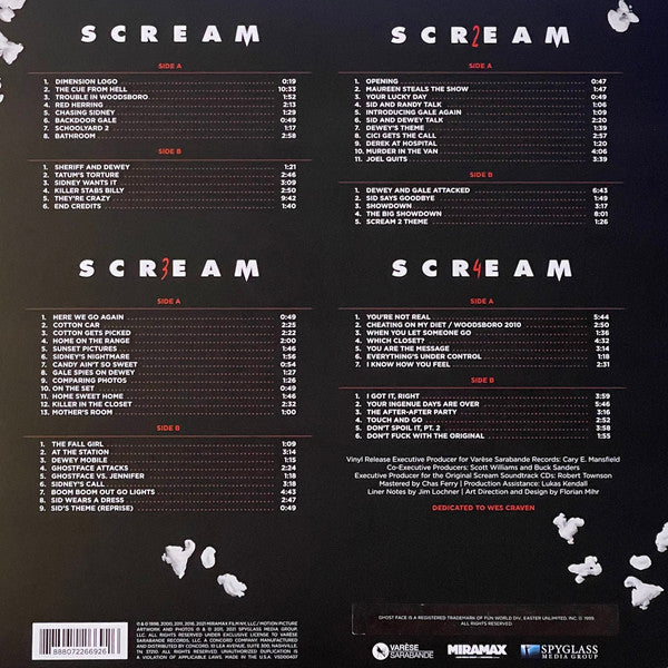 Marco Beltrami : Scream (Original Motion Picture Soundtracks) (LP, Album, RE, Red + LP, Album, RE, Red + LP, Albu)