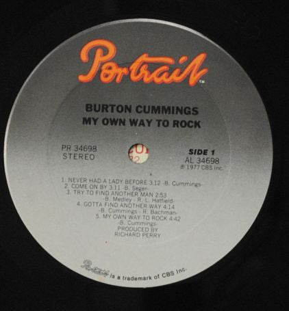 Burton Cummings : My Own Way To Rock (LP, Album)