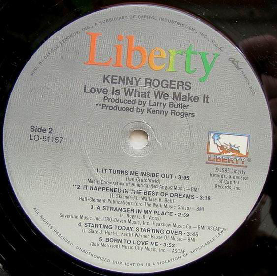 Kenny Rogers : Love Is What We Make It (LP, Album)