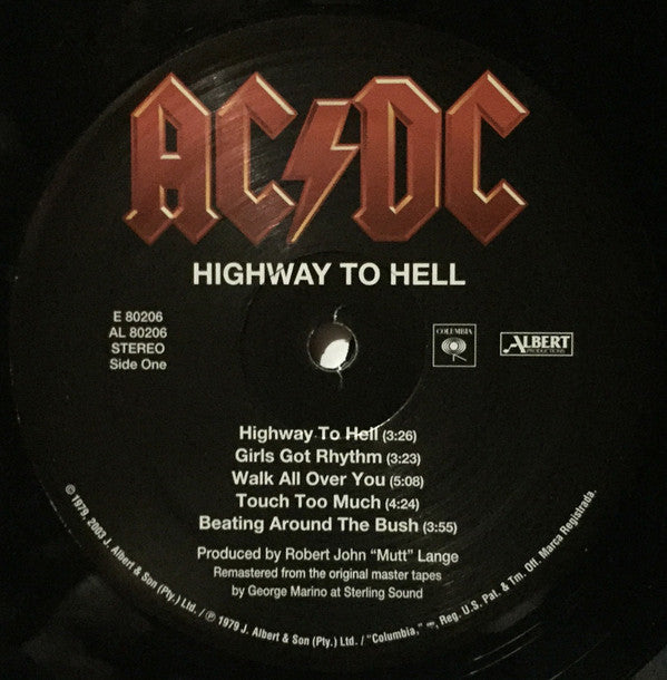 AC/DC : Highway To Hell (LP, Album, RE, RM, 180)