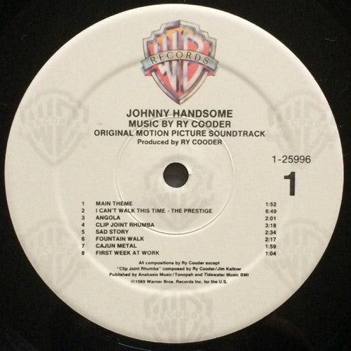 Ry Cooder : Johnny Handsome Original Motion Picture Soundtrack (LP, Album)