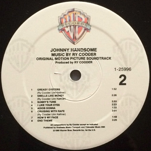 Ry Cooder : Johnny Handsome Original Motion Picture Soundtrack (LP, Album)