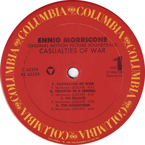 Ennio Morricone : Casualties Of War (Original Motion Picture Soundtrack) (LP, Album)