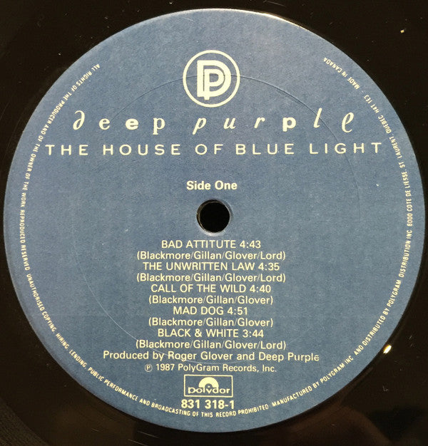 Deep Purple : The House Of Blue Light (LP, Album)