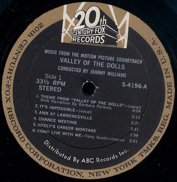 Dory Previn And André Previn Conducted By John Williams (4) : Valley Of The Dolls (Music From The Motion Picture Soundtrack) (LP, Album)