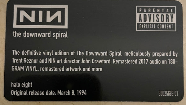 Nine Inch Nails : The Downward Spiral (2xLP, Album, RE, RM, RP, Def)