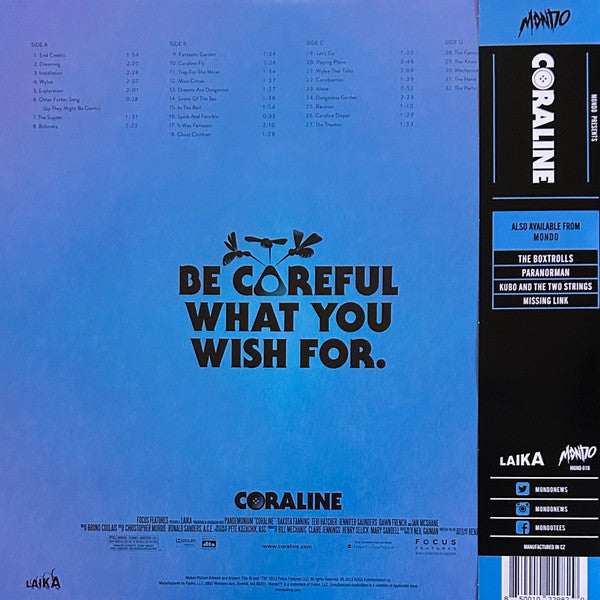 Bruno Coulais : Coraline (Original Motion Picture Soundtrack) (2xLP, Album, RE, Fuc)