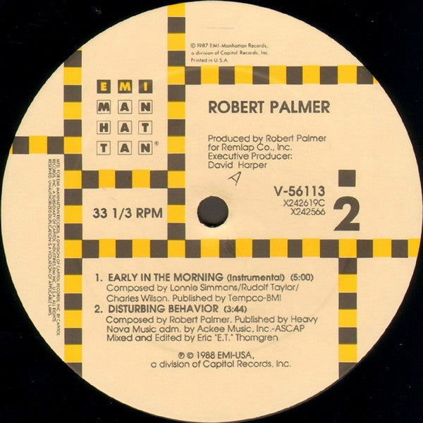 Robert Palmer : Early In The Morning (12", Single)