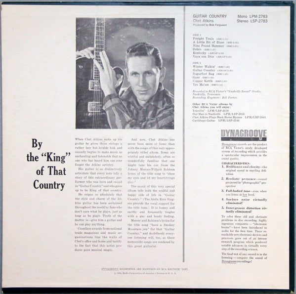 Chet Atkins : Guitar Country (LP, Album, Mono, Ind)