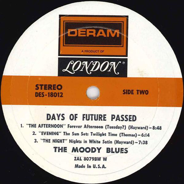 The Moody Blues : Days Of Future Passed (LP, Album, RP, Wad)