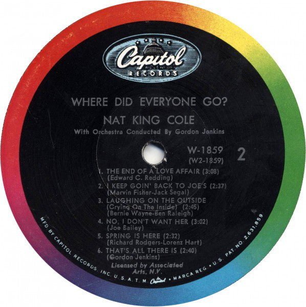 Nat King Cole : Where Did Everyone Go? (LP, Album, Mono)