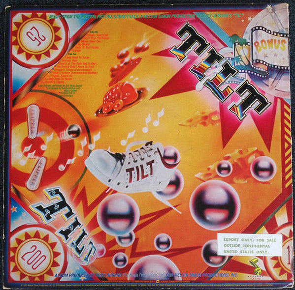 Various : Tilt - Music From The Motion Picture Soundtrack (LP, Album)