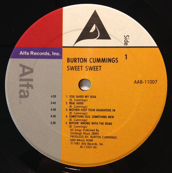 Burton Cummings : Sweet Sweet (LP, Album)