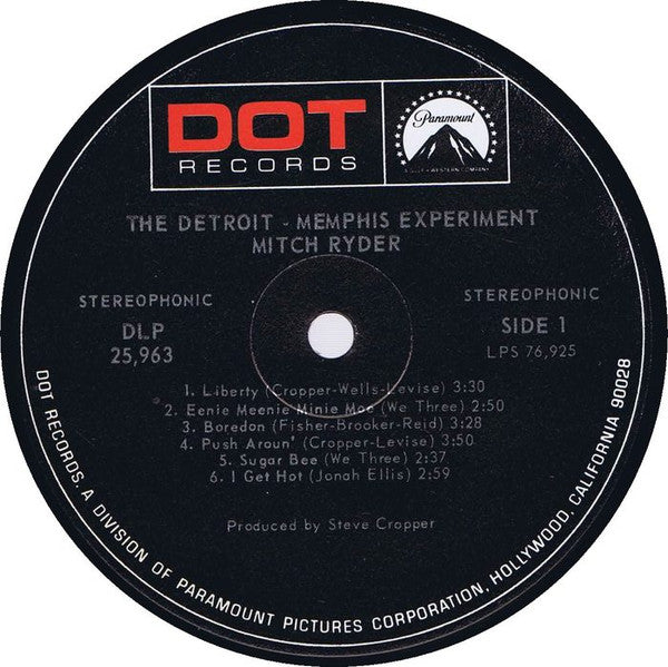 Mitch Ryder : The Detroit - Memphis Experiment (LP, Album)