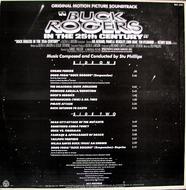 Stu Phillips : Buck Rogers In The 25th Century (Original Motion Picture Soundtrack) (LP, Album, RE)