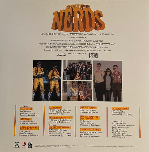 Various : Revenge Of The Nerds - Original Motion Picture Soundtrack (LP, Album, Comp, Ltd, RE)