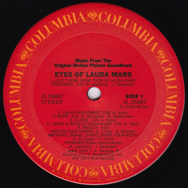 Various : Eyes Of Laura Mars (Music From The Original Motion Picture Soundtrack) (LP, Album)