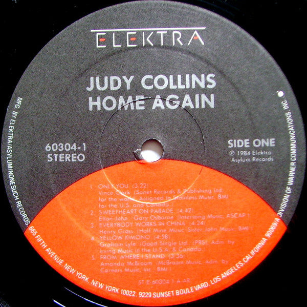 Judy Collins : Home Again (LP, Album)