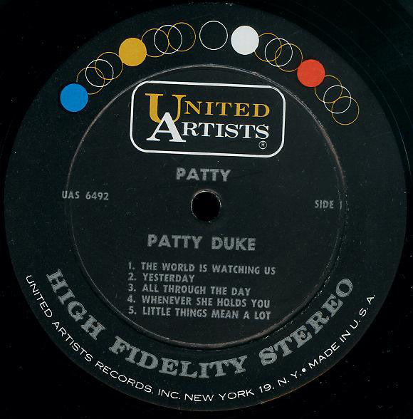 Patty Duke : Patty (LP, Album)