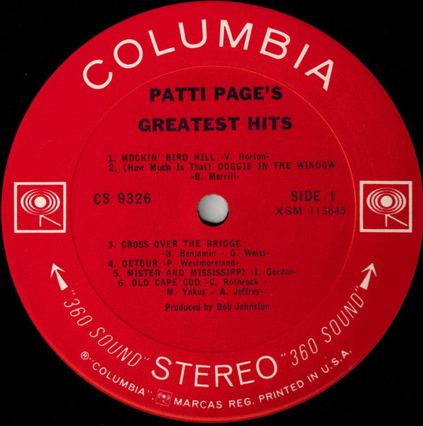 Patti Page : Greatest Hits (LP, Album)