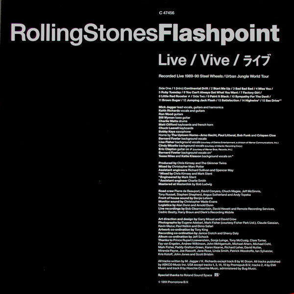 The Rolling Stones : Flashpoint (LP, Album)