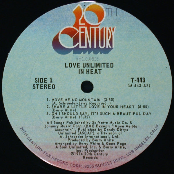 Love Unlimited : In Heat (LP, Album, Pit)