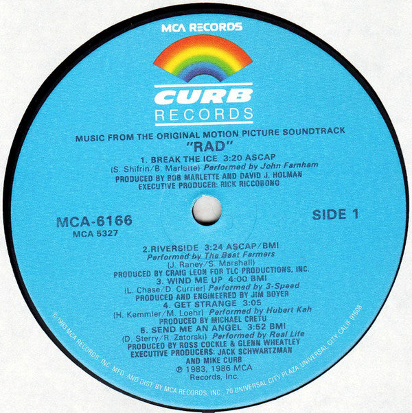 Various : Music From The Motion Picture Soundtrack - Rad (LP, Album)