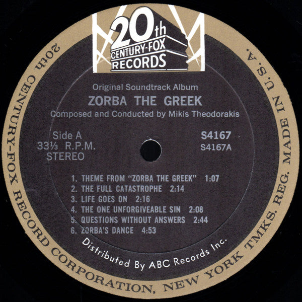 Mikis Theodorakis : Zorba The Greek (Original Soundtrack) (LP, Album)