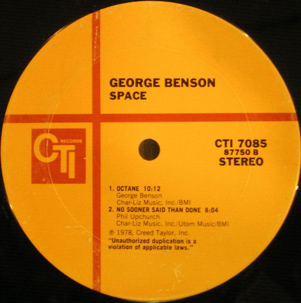 George Benson : Space (LP, Album, Gat)