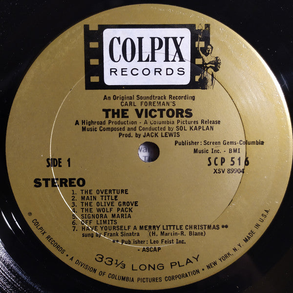 Sol Kaplan : The Victors (An Original Soundtrack Recording) (LP, Album)