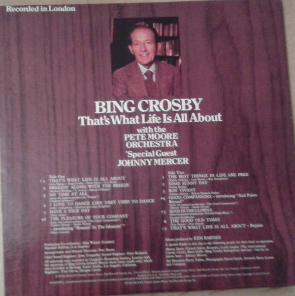 Bing Crosby : That's What Life Is All About (LP, Album, Gat)