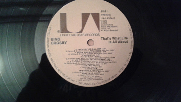 Bing Crosby : That's What Life Is All About (LP, Album, Gat)