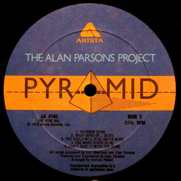 The Alan Parsons Project : Pyramid (LP, Album, All)