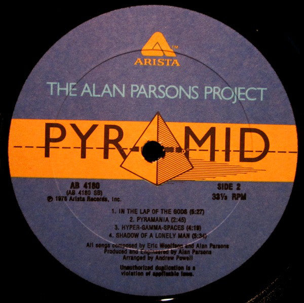 The Alan Parsons Project : Pyramid (LP, Album, All)