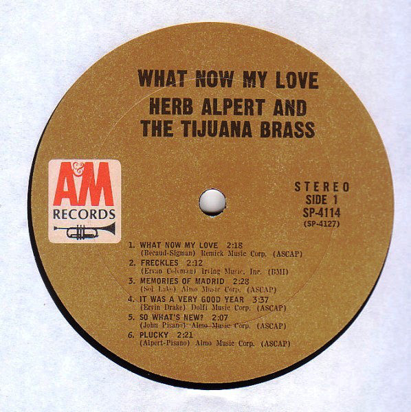 Herb Alpert & The Tijuana Brass : What Now My Love (LP, Album)