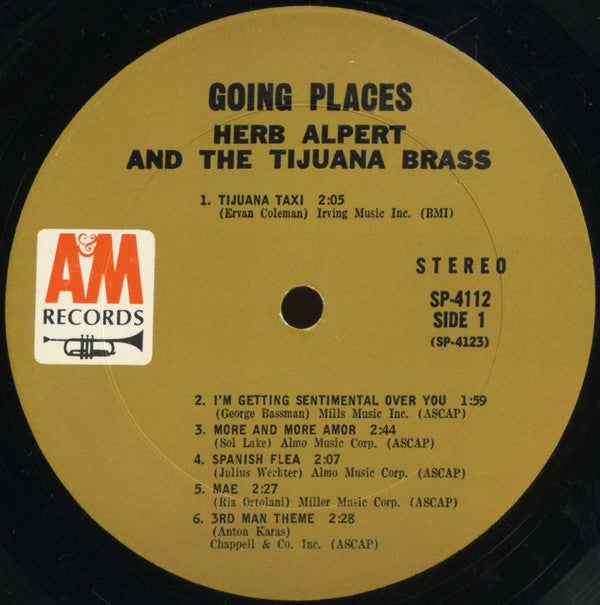 Herb Alpert & The Tijuana Brass : !!Going Places!! (LP, Album, Mon)