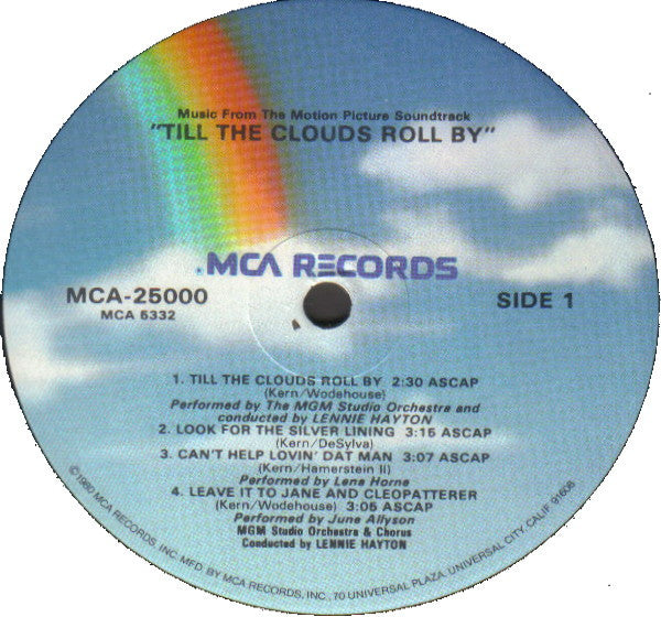 Various : Till The Clouds Roll By (Music From The Motion Picture Soundtrack) (LP, Album, RE)