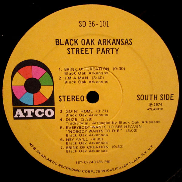 Black Oak Arkansas : Street Party (LP, Album)