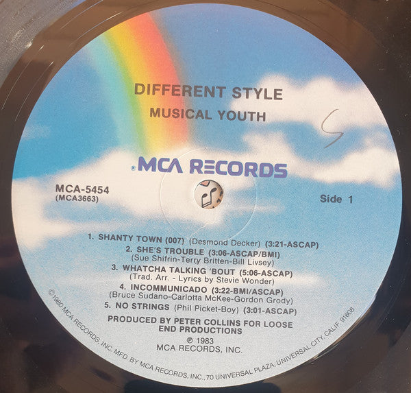 Musical Youth : Different Style! (LP, Album, Pin)