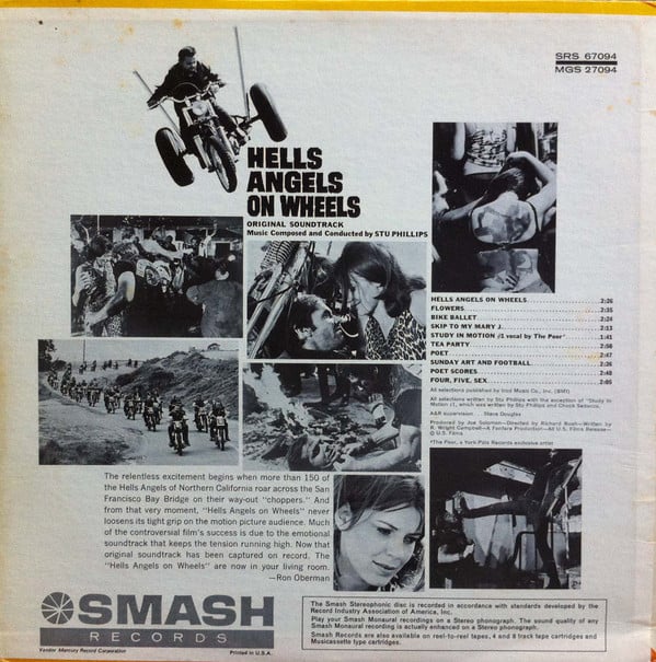 Stu Phillips : Hells Angels On Wheels (Original Motion Picture Soundtrack) (LP, Album)