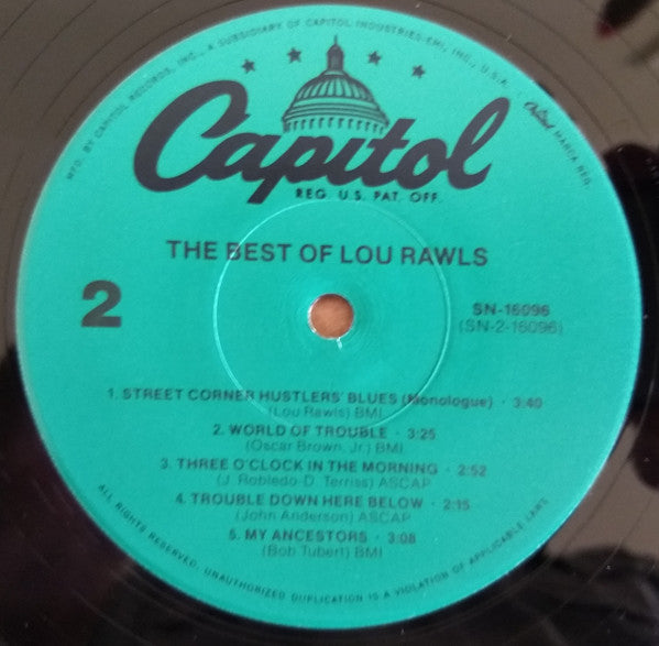 Lou Rawls : The Best Of Lou Rawls (LP, Comp, RE, Jac)