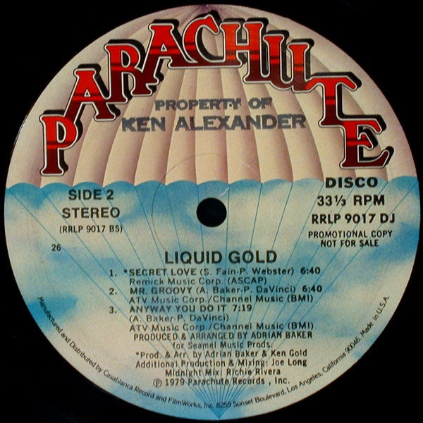 Liquid Gold : Liquid Gold (LP, Album, Promo)