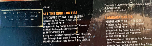 Various : Lambada: Set The Night On Fire - Original Motion Picture Soundtrack (LP, Album)