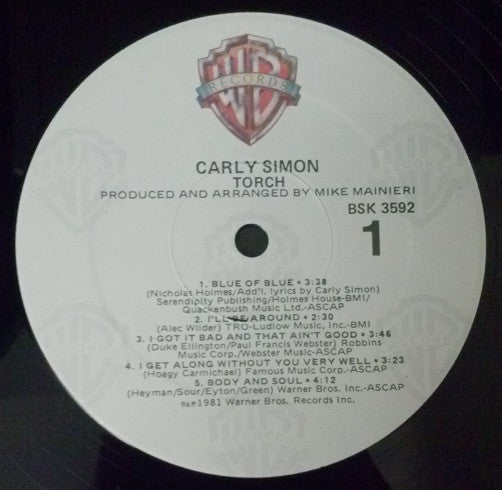 Carly Simon : Torch (LP, Album, RE, Spe)