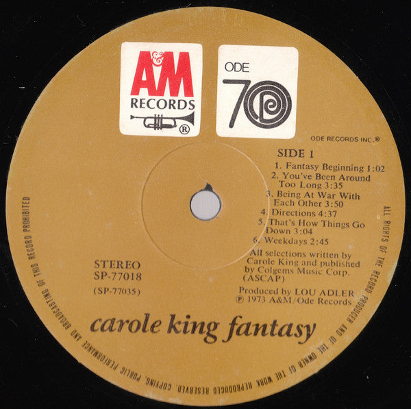 Carole King : Fantasy (LP, Album)