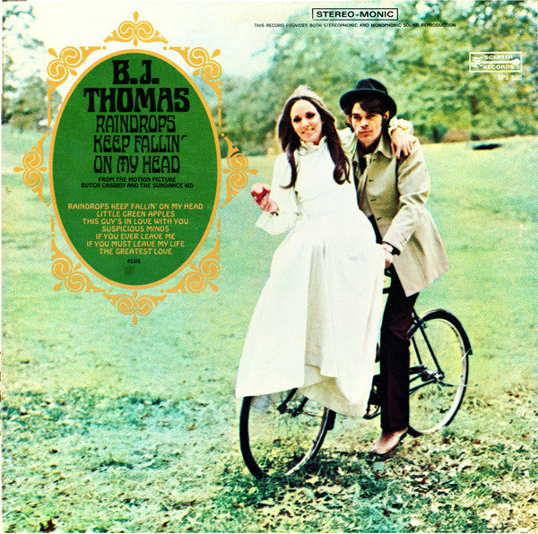 B.J. Thomas : Raindrops Keep Fallin' On My Head (LP, Album, RP, Uni)