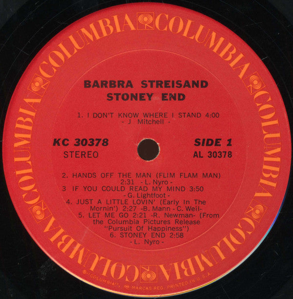 Barbra Streisand : Stoney End (LP, Album, Ter)