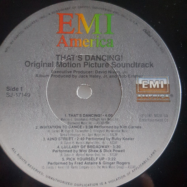 Various : That's Dancing! - The Original Soundtrack Album From The MGM Motion Picture (LP, Album, Comp)