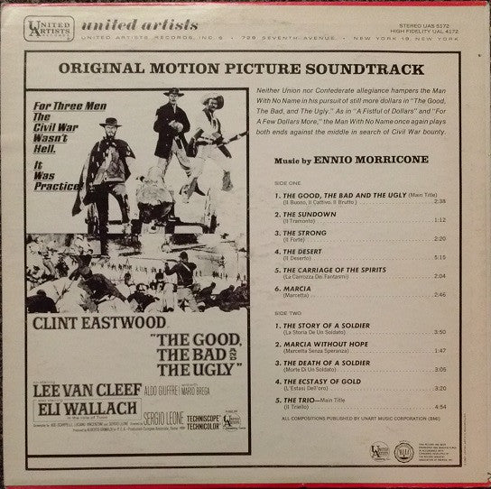 Ennio Morricone : The Good, The Bad And The Ugly • Original Motion Picture Soundtrack (LP, Album, Mis)