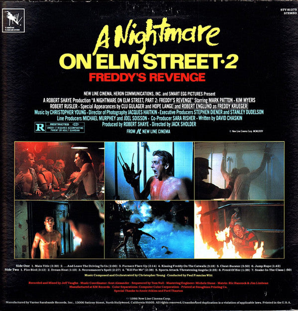 Christopher Young : A Nightmare On Elm Street 2: Freddy's Revenge (Original Motion Picture Soundtrack) (LP, Album)